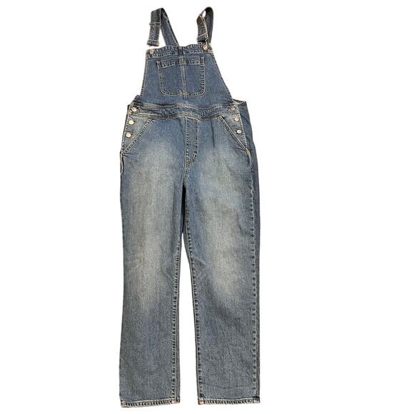 J. Crew Factory Blue Denim Overalls - Picture 1 of 7